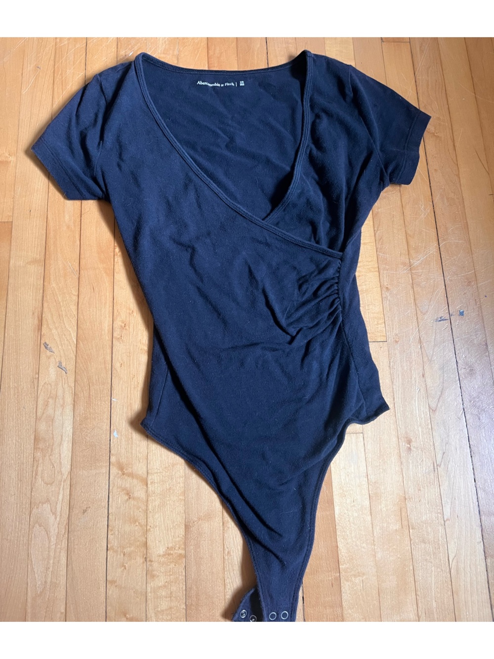 Abercrombie & Fitch Short Sleeve Wrap Bodysuit